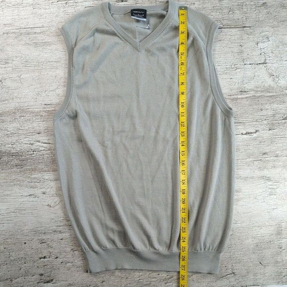 Nike Golf Men's V-Neck Sweater Vest Size Medium Gray Elastic Waist - Picture 8 of 11